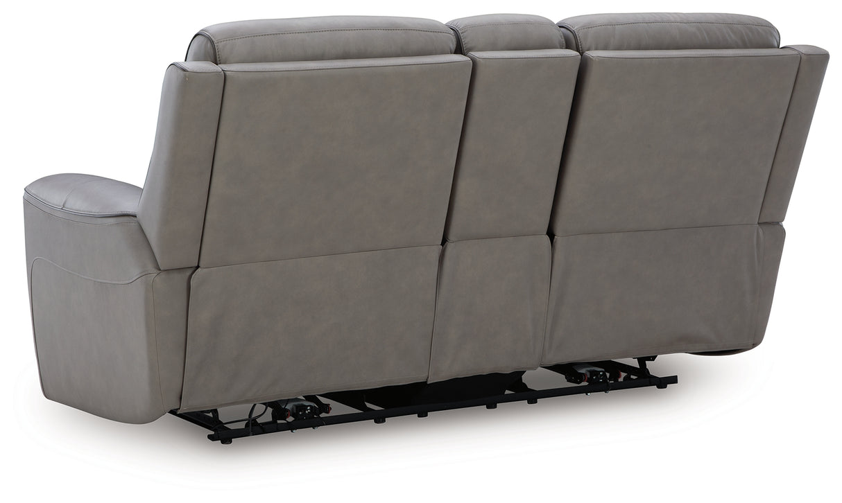5Z-Comfort Coin Power Reclining Loveseat with Console from Ashley - Luna Furniture