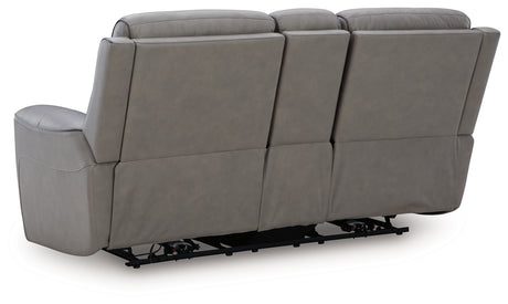 5Z-Comfort Coin Power Reclining Loveseat with Console from Ashley - Luna Furniture