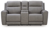 5Z-Comfort Coin Power Reclining Loveseat with Console from Ashley - Luna Furniture