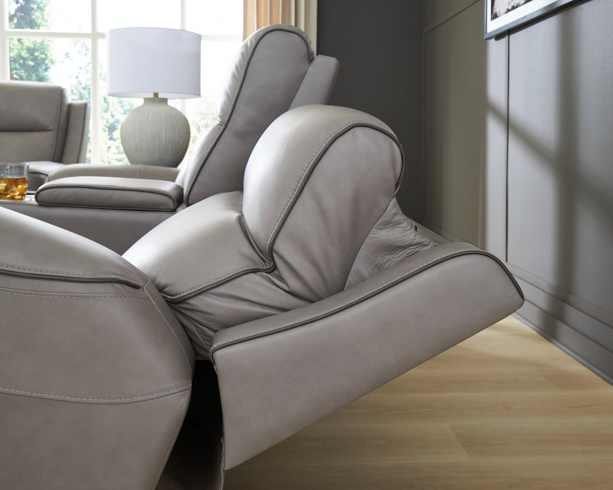 5Z-Comfort Coin Power Reclining Loveseat with Console from Ashley - Luna Furniture