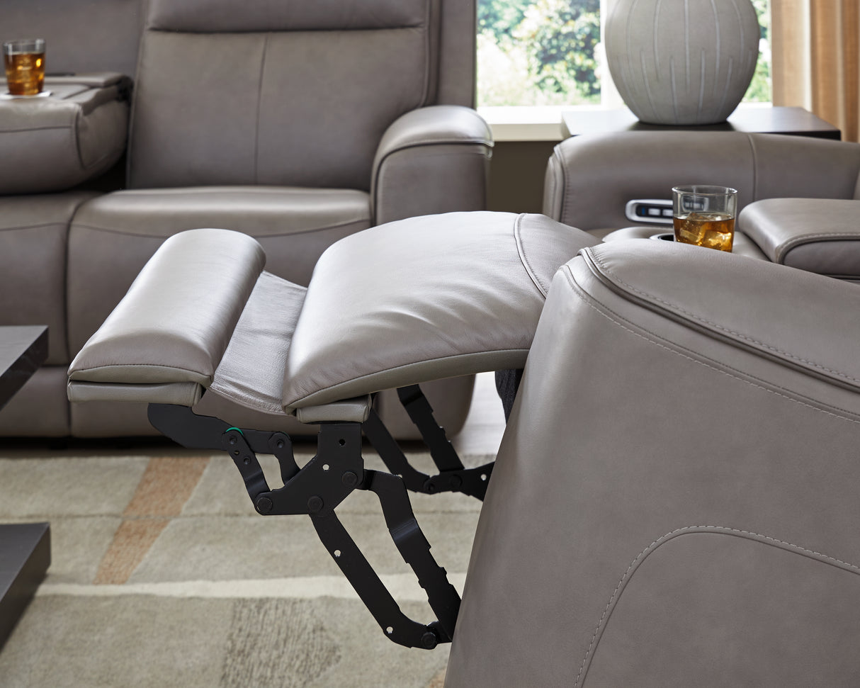 5Z-Comfort Coin Power Reclining Loveseat with Console from Ashley - Luna Furniture