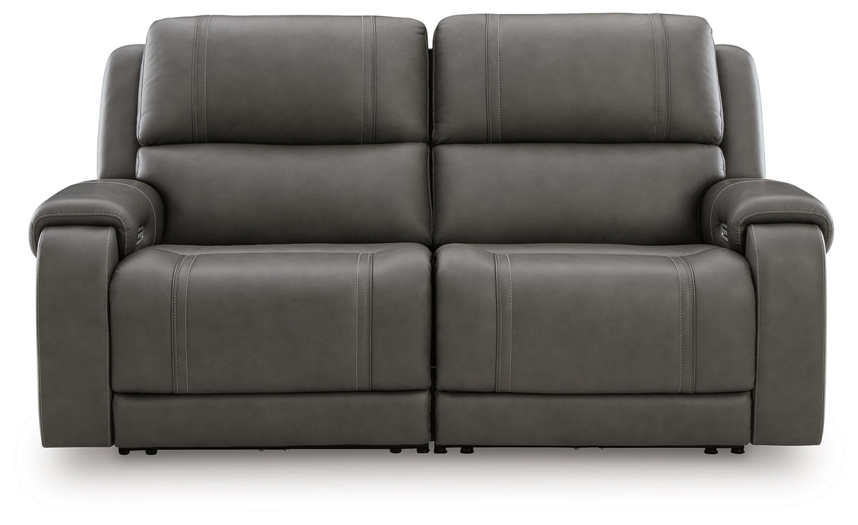 5Z - Pittson Anchor 2-Piece Power Reclining Sectional Loveseat from Ashley - Luna Furniture