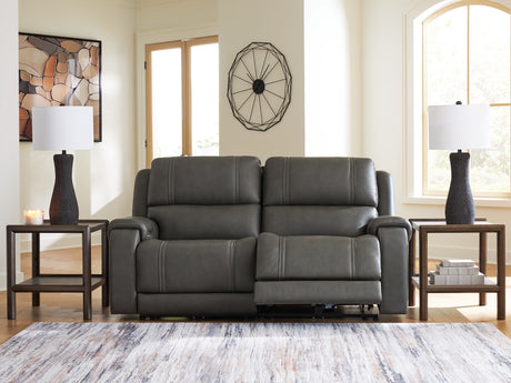 5Z - Pittson Anchor 2-Piece Power Reclining Sectional Loveseat from Ashley Furniture - Luna Furniture