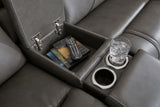 5Z - Pittson Anchor 3-Piece Power Reclining Sectional Loveseat with Console from Ashley - Luna Furniture