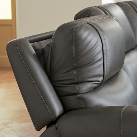 5Z - Pittson Anchor 3-Piece Power Reclining Sectional Loveseat with Console from Ashley Furniture - Luna Furniture