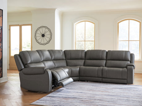 5Z - Pittson Anchor 5-Piece Power Reclining Sectional from Ashley Furniture - Luna Furniture