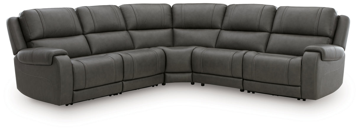 5Z - Pittson Anchor 5-Piece Power Reclining Sectional from Ashley - Luna Furniture