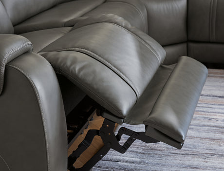 5Z - Pittson Anchor 5-Piece Power Reclining Sectional from Ashley Furniture - Luna Furniture