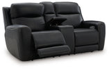 5Z-Relaxation Onyx Power Reclining Loveseat with Console from Ashley - Luna Furniture
