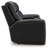 5Z-Relaxation Onyx Power Reclining Loveseat with Console from Ashley - Luna Furniture
