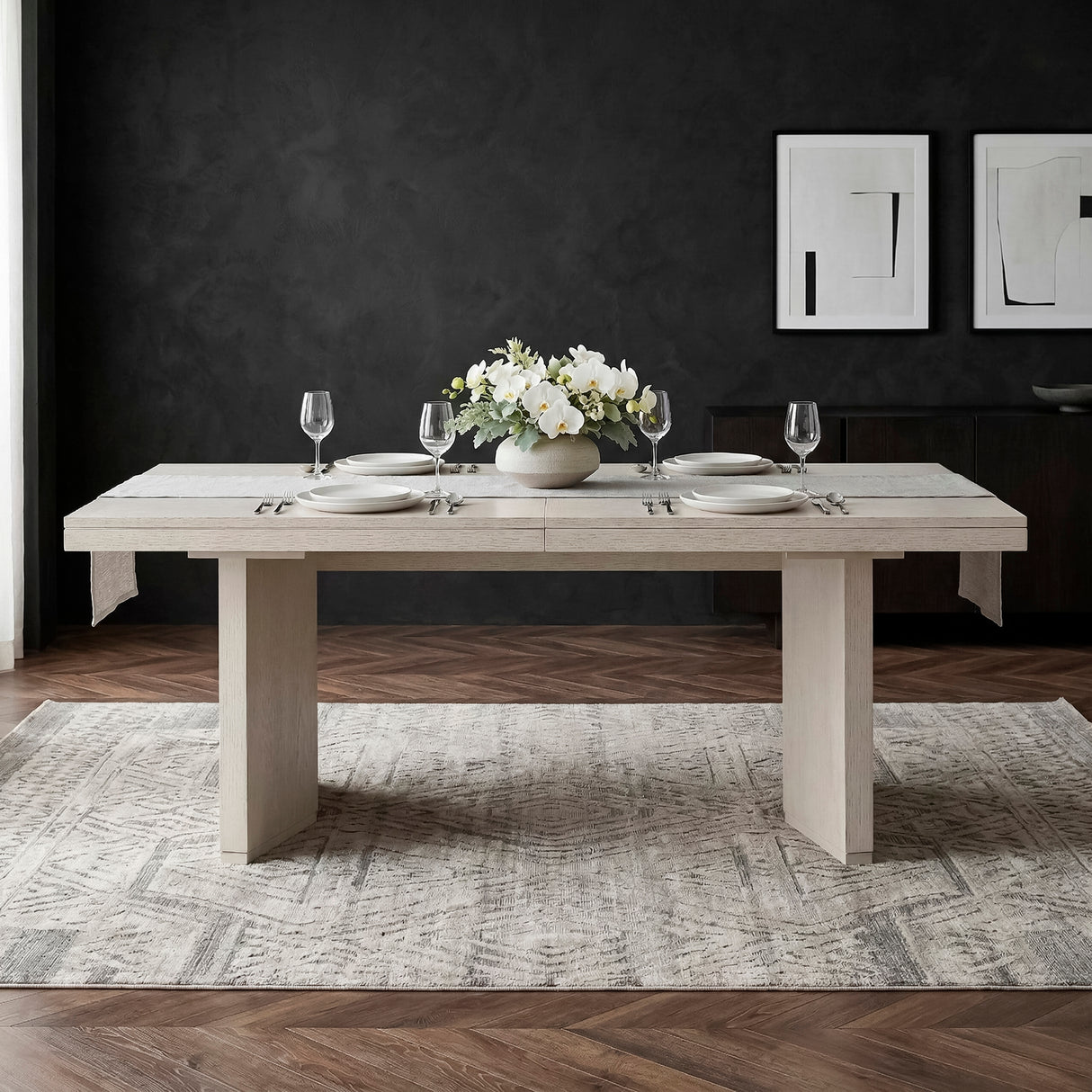 Tundra Ivory Extendable Dining Table from Homelegance - Luna Furniture