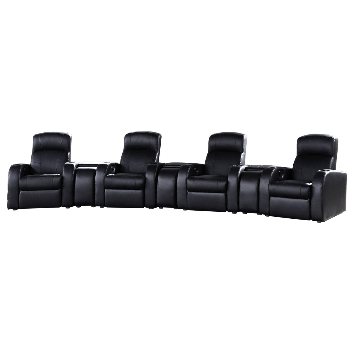 Cyrus Black Upholstered Recliner Living Room Set from Coaster - Luna Furniture