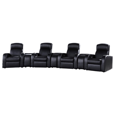 Cyrus Black Upholstered Recliner Living Room Set from Coaster - Luna Furniture