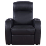 Cyrus Black Upholstered Recliner Living Room Set from Coaster - Luna Furniture