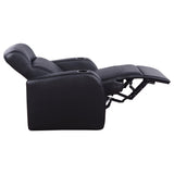 Cyrus Black Upholstered Recliner Living Room Set from Coaster - Luna Furniture