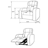 Cyrus Black Upholstered Recliner Living Room Set from Coaster - Luna Furniture