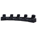 Cyrus Black Upholstered Recliner Living Room Set from Coaster - Luna Furniture