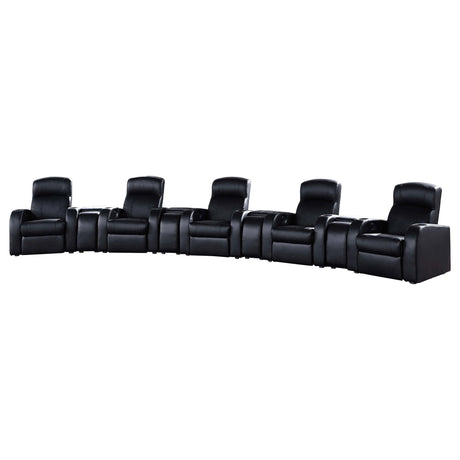 Cyrus Black Upholstered Recliner Living Room Set from Coaster - Luna Furniture