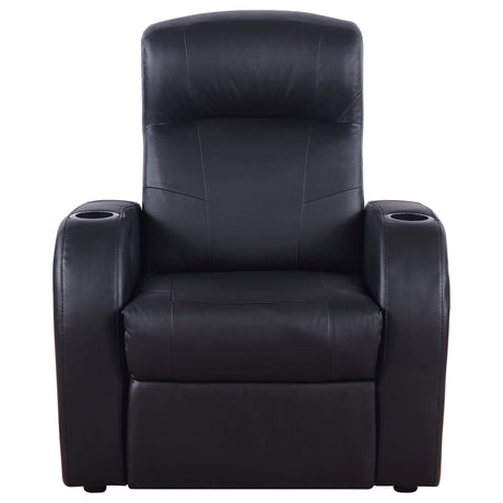 Cyrus Black Upholstered Recliner Living Room Set from Coaster - Luna Furniture