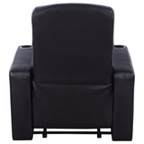 Cyrus Black Upholstered Recliner Living Room Set from Coaster - Luna Furniture