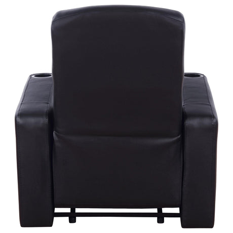 Cyrus Black Upholstered Recliner Living Room Set from Coaster - Luna Furniture