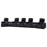 Cyrus Black Upholstered Recliner Living Room Set from Coaster - Luna Furniture