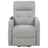 Dayes Light Gray Upholstered Power Lift Recliner Chair from Coaster - Luna Furniture