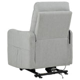 Dayes Light Gray Upholstered Power Lift Recliner Chair from Coaster - Luna Furniture