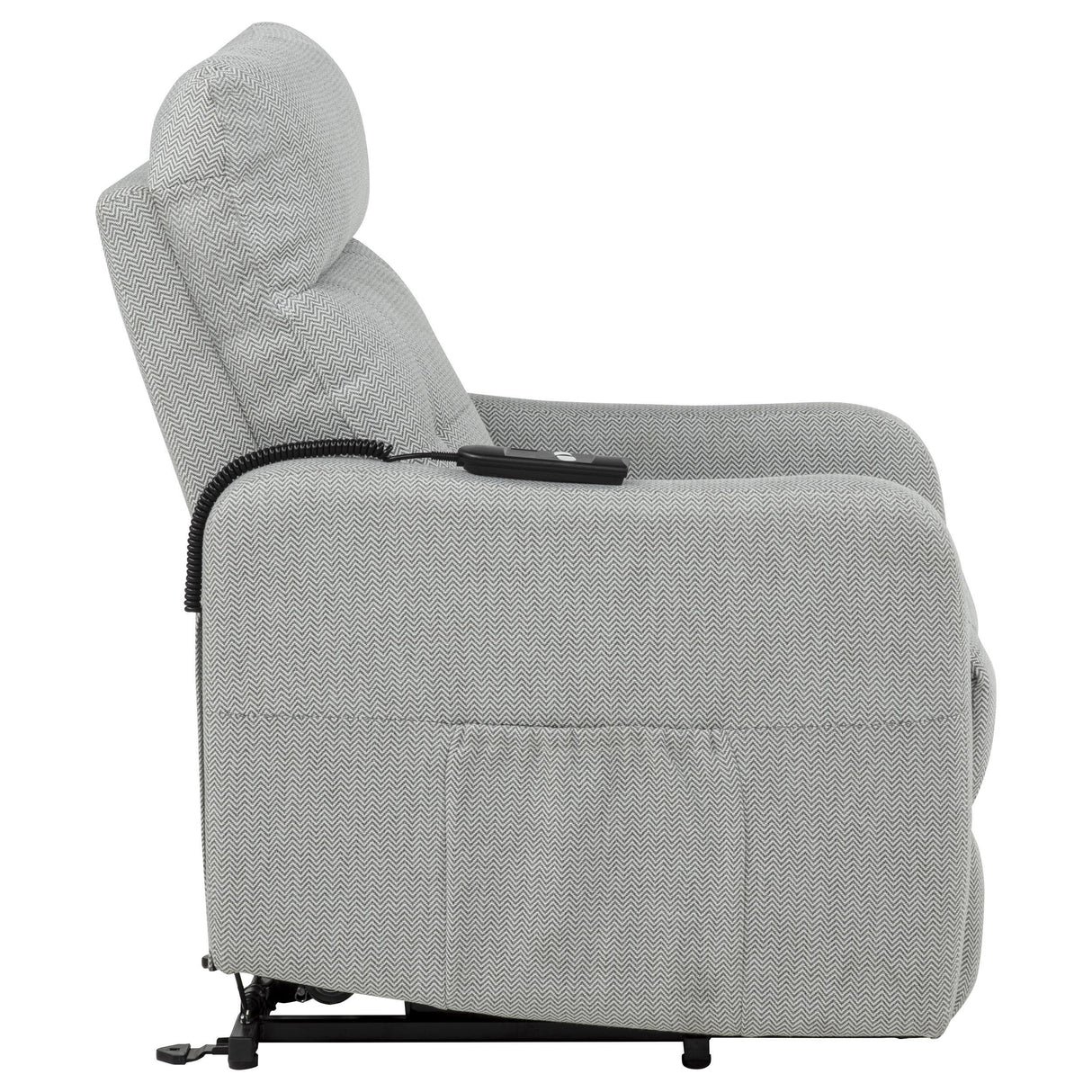 Dayes Light Gray Upholstered Power Lift Recliner Chair from Coaster - Luna Furniture