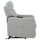 Dayes Light Gray Upholstered Power Lift Recliner Chair from Coaster - Luna Furniture