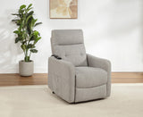Dayes Taupe Upholstered Power Lift Recliner Chair from Coaster - Luna Furniture