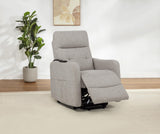 Dayes Taupe Upholstered Power Lift Recliner Chair from Coaster - Luna Furniture