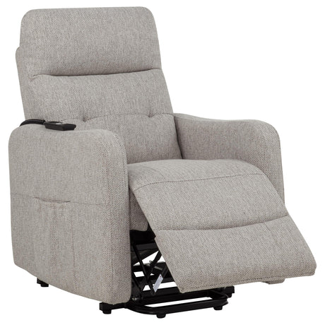 Dayes Taupe Upholstered Power Lift Recliner Chair from Coaster - Luna Furniture