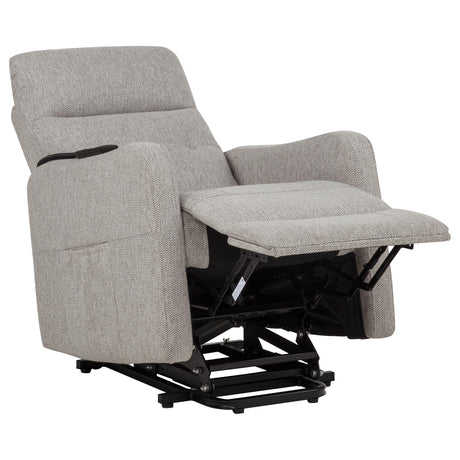 Dayes Taupe Upholstered Power Lift Recliner Chair from Coaster - Luna Furniture