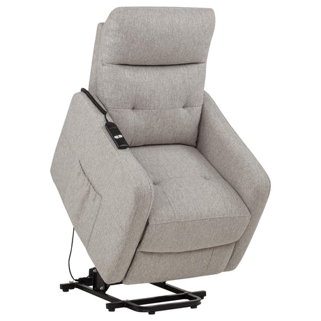 Dayes Taupe Upholstered Power Lift Recliner Chair from Coaster - Luna Furniture