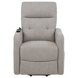 Dayes Taupe Upholstered Power Lift Recliner Chair from Coaster - Luna Furniture