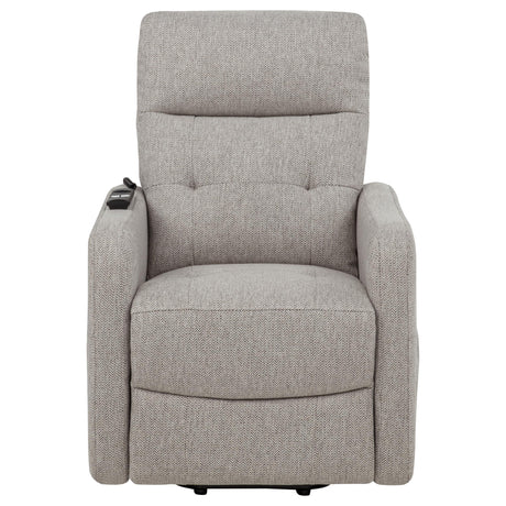 Dayes Taupe Upholstered Power Lift Recliner Chair from Coaster - Luna Furniture