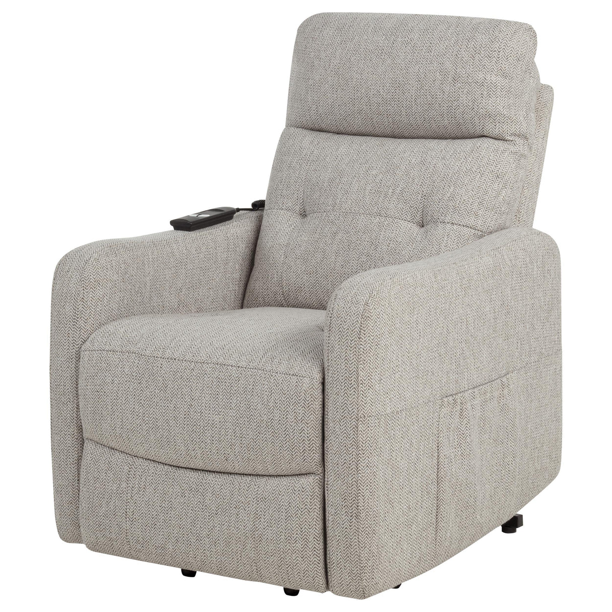 Dayes Taupe Upholstered Power Lift Recliner Chair from Coaster - Luna Furniture