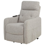 Dayes Taupe Upholstered Power Lift Recliner Chair from Coaster - Luna Furniture