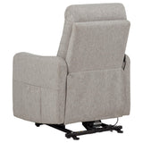 Dayes Taupe Upholstered Power Lift Recliner Chair from Coaster - Luna Furniture