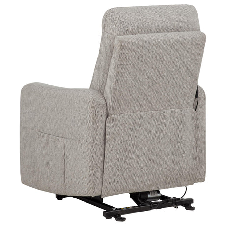 Dayes Taupe Upholstered Power Lift Recliner Chair from Coaster - Luna Furniture