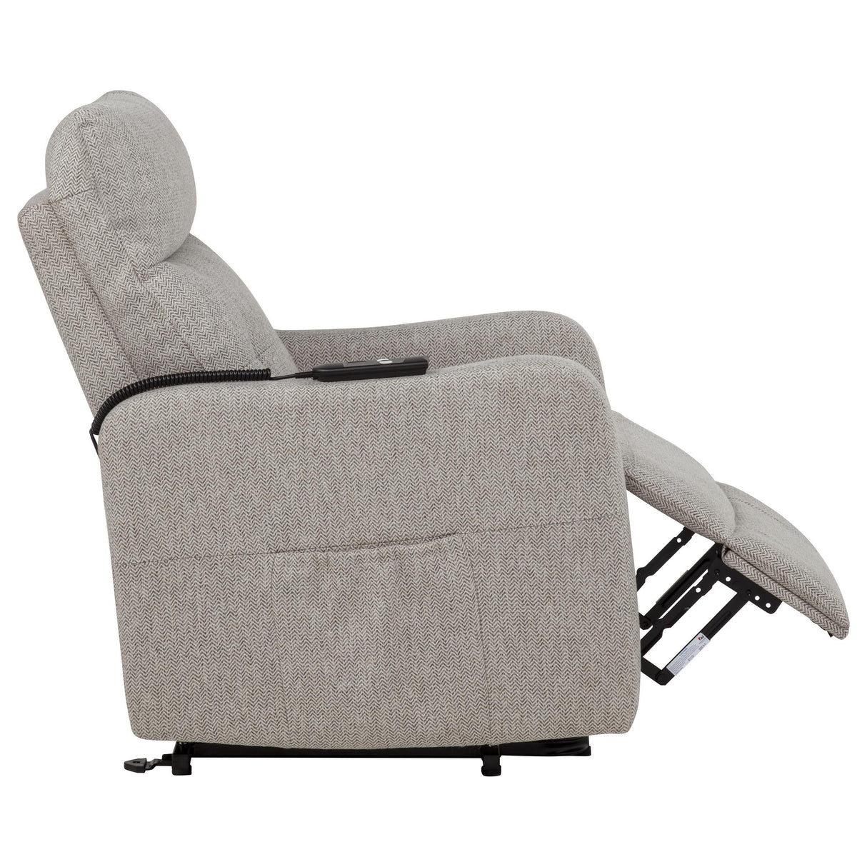 Dayes Taupe Upholstered Power Lift Recliner Chair from Coaster - Luna Furniture