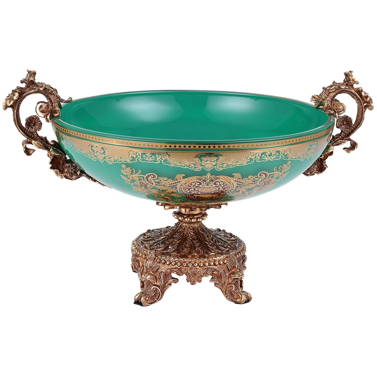 HD-6001-3H Bronze/Emerald Green/Gold Bowl from Homey Design - Luna Furniture