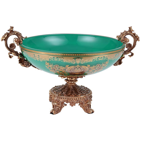 HD-6001-3H Bronze/Emerald Green/Gold Bowl from Homey Design - Luna Furniture
