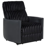Madden Black Corduroy Upholstered Pillow Arm Manual Recliner from Coaster - Luna Furniture