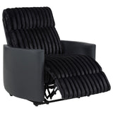 Madden Black Corduroy Upholstered Pillow Arm Manual Recliner from Coaster - Luna Furniture
