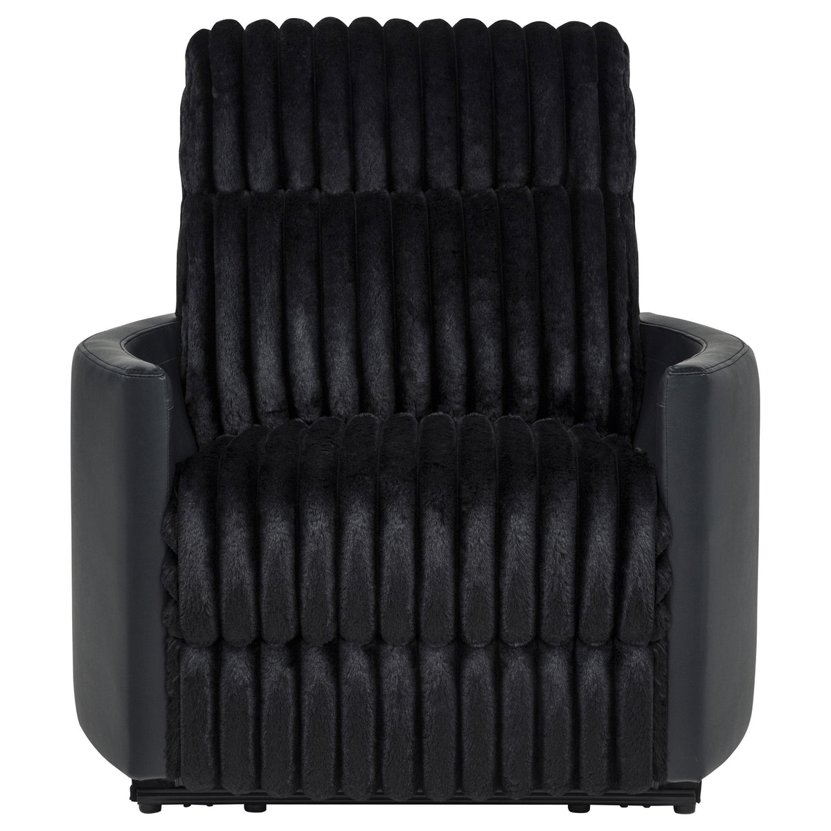 Madden Black Corduroy Upholstered Pillow Arm Manual Recliner from Coaster - Luna Furniture