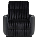 Madden Black Corduroy Upholstered Pillow Arm Manual Recliner from Coaster - Luna Furniture