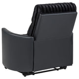 Madden Black Corduroy Upholstered Pillow Arm Manual Recliner from Coaster - Luna Furniture