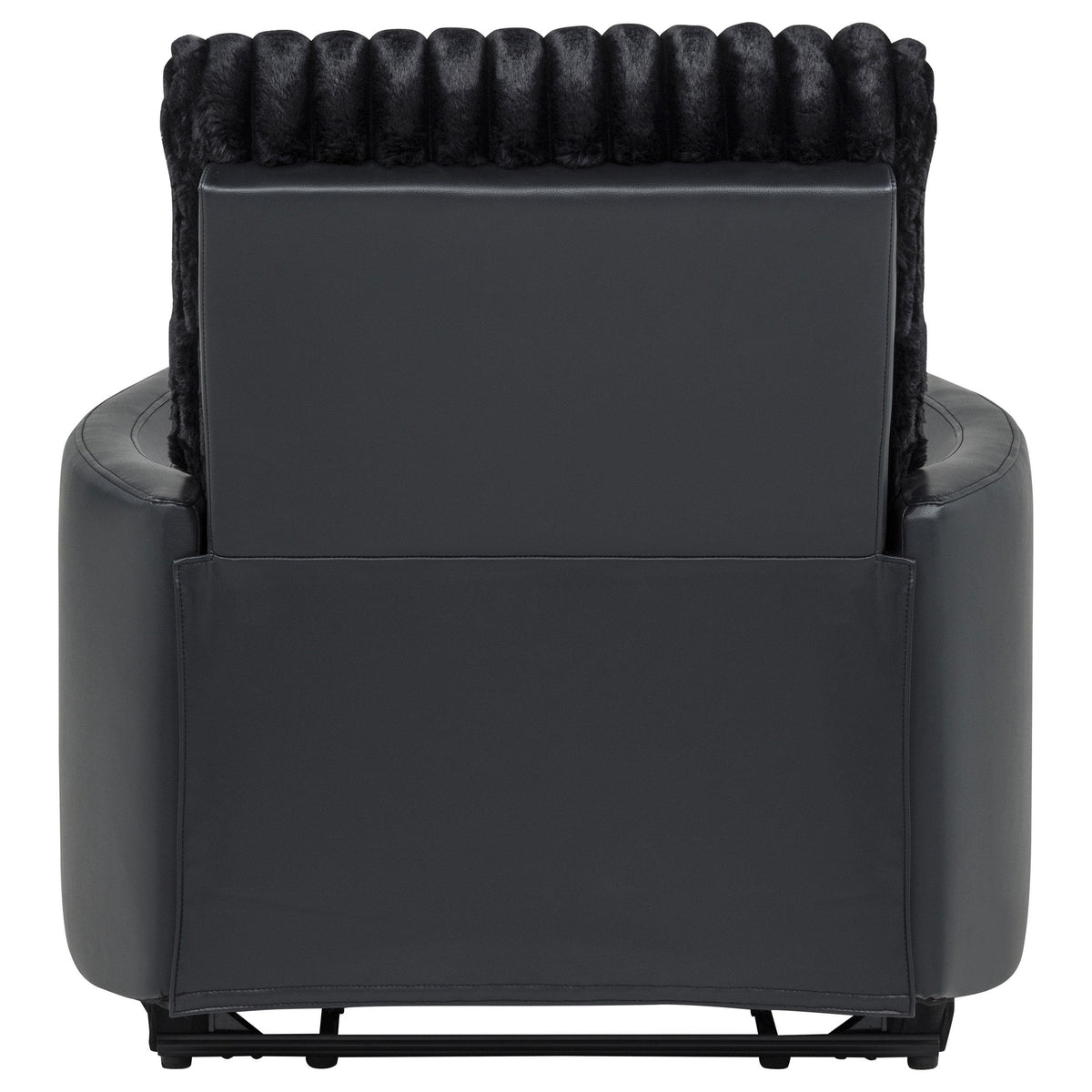 Madden Black Corduroy Upholstered Pillow Arm Manual Recliner from Coaster - Luna Furniture